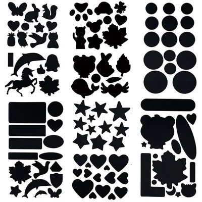 Selbstklebende Nylon-Reparaturflicken, 96 Stück, schwarz