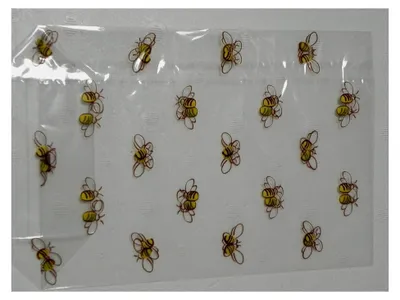 Produktbild von 100 Bodenbeutel mit Bienenmotiv 235x145mm klar