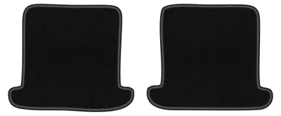 Produktbild von Velours-Fußmatten Hinten für Renault Megane III 2008-2015 (Cabrio) – 2-tlg, Schwarz, passgenau – Wielganizator LUX