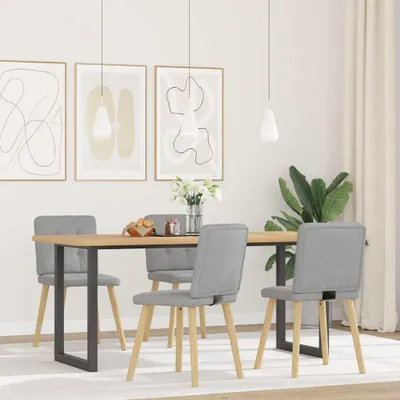 Produktbild von vidaXL Esszimmerstühle 4 Stk. Wolkengrau Stoff