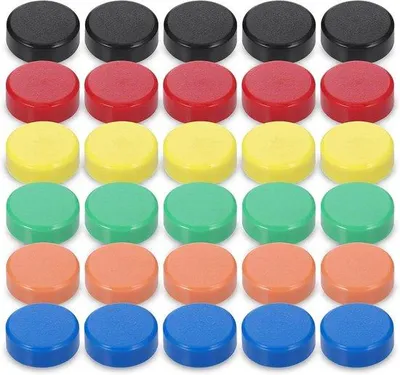 Produktbild von Starke Magneten 20mm 6 Farben für Whiteboard