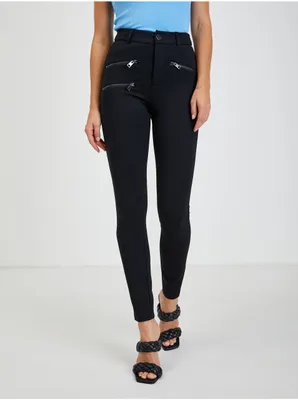 Produktbild von Schwarze Damenhose mit dekorativen Reißverschlüssen ORSAY - M