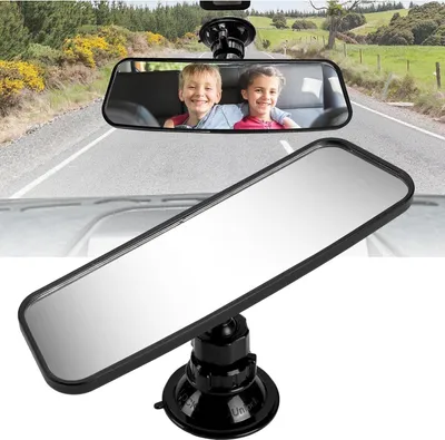 Produktbild von JOYTUTUS Rückspiegel Auto mit Saugnapf und Panorama, Innenspiegel für SUV Trucks 200x60mm