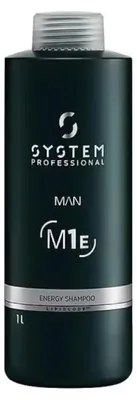 Produktbild von System Professional System Man Energy Shampoo, 1000 ml, Shampoo, Nicht-professionell, Männer, Alle Haare, Alle Farben