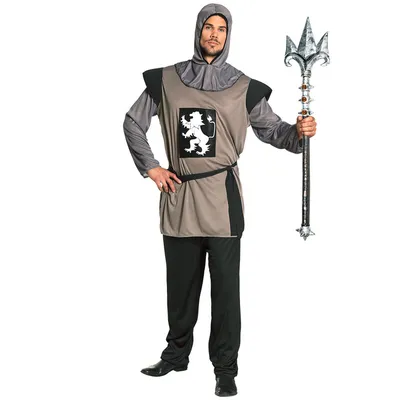 Produktbild von Boland 83809, Maskenkostüm, Erwachsener, Männlich, andere, Ritter, Schwarz, Grau, Weiß