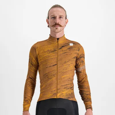 Zdjęcie produktu dla Koszulka rowerowa SPORTFUL z długim rękawem na zimę – CLIFF SUPERGIARA – brązowa, rozmiar XL