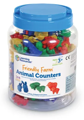 Produktbild von Learning Resources Lernspielzeug Bauernhoftiere Zählfiguren Set 144 Stück