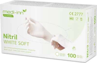 Produktbild von 1000 Medi-Inn Medi-Inn® Handschuhe Nitril puderfrei White Soft weiss Größe L 93066