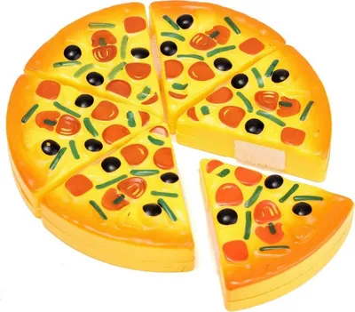 Productafbeelding van 3-delige kinderkookset: pizzaparty, fastfood, plakjes snijden. Speelgoedvoedsel voor fantasierijk spel
