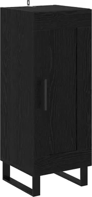 Image de vidaXL Sideboard noir imitation chêne 34,5 x 34 x 90 cm