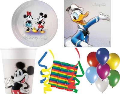Produktbild von 36-tlg. Set Kindergeburtstag Party Feier Fete Deko Motto Disney 100