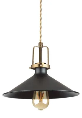 Zdjęcie produktu dla Lampa wisząca industrialna minimalistyczna Eris-3 metalowa czarna 1 źródło światła E27