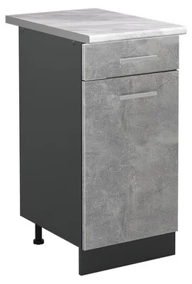 Zdjęcie produktu dla Szafki kuchenne Vicco R-Line Beton/Antracyt 40 cm blat roboczy Marmur, Model 61028