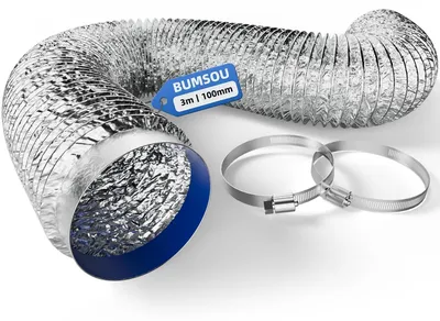 Produktbild von Solidchoice – Flexible Lüftungsschlauch, 100 mm, für Ventilatoren, 3 m