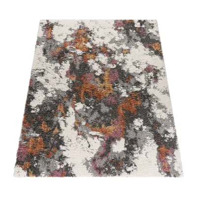 Produktbild von Hochflor Teppich Wohnzimmer Esszimmer Shaggy Vintage Abstraktes Muster Grösse 60x100 cm