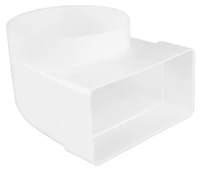 Produktbild von PVC Umlenkstück Rundrohr 100 mm auf Flachkanal 110x55 mm (521)