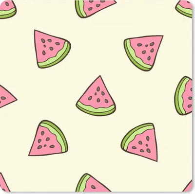 Produktbild von MuchoWow® Mauspad Mousepad Design - Muster - Wassermelone 20x20 cm - Mousepads - Maus Mat - Pad - Mausunterlage - Desk Mat - Bureauartikeln