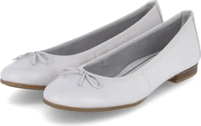 Produktbild von Tamaris Damen Ballerinas Weiß Glattleder Größe: 36