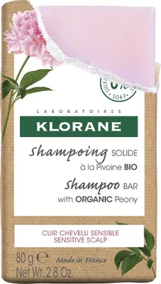 Zdjęcie produktu dla Klorane Shampoo Bar Szampon w kostce z organiczną piwonią, 80 g
