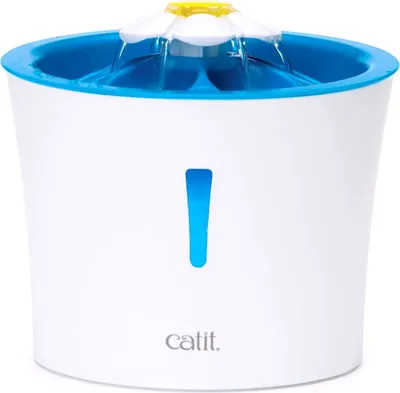 Obrázok produktu pre Catit LED Flower Fountain, Automat na vodu pre domáce zvieratá, Plast, Modrá, Biela, Vnútorný, Mačka, 3 L