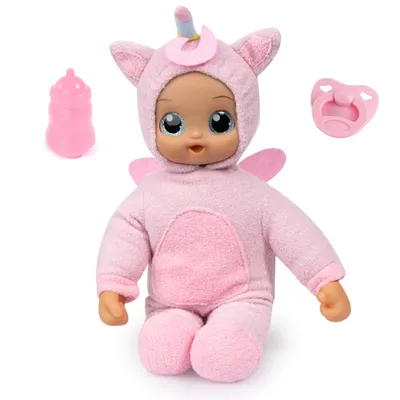 Produktbild von Bayer Design 93028AC Babypuppe I Baby Angels, weicher Körper, spricht, große Augen, mit Zubehör, Einhorn