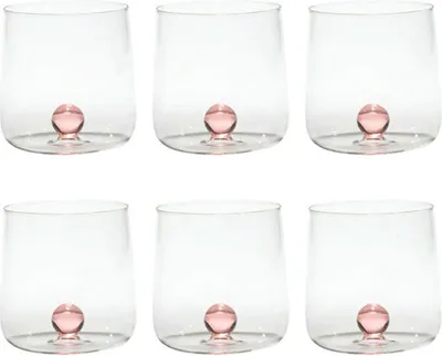 Produktbild von Borosilikatglas Bilia Tumbler Zafferano 6er-Set, rosa Farbe
