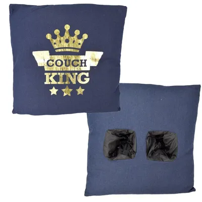 Produktbild von Couch King Sofakissen in Gold / Dunkelblau 43 x 43 cm Dekokissen