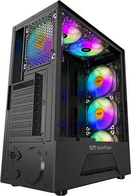 A computer case with RGB fans.