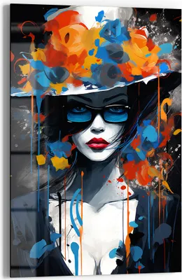 Produktbild von DEQOART Glasbild Echtglas 60x90 cm 'Geheimnisvolle Farbwelt' Wandbild Bild modern Deko