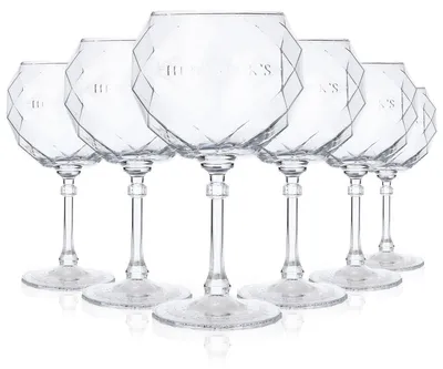 Produktbild von 6x Hendricks Gin Glas 0,5l Design Ballongläser Edle Relief Glaskontur Aperitif