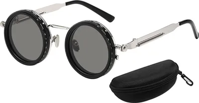 Produktbild von Polarisierte Sonnenbrille mit einstellbarer Tönung, 1–9 Gänge, runde Brille mit ND-Filtergläsern für Herren, UV-Schutzbrille für Strandreisen