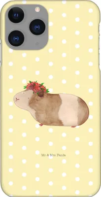 Produktbild von Mr. & Mrs. Panda Iphone 11 Pro Handyhülle Meerschweinchen Weisheit - Gelb Pastell - Geschenk, Lustige Sprüche, Wunderland, Premium Kunststoff, Blumenkind, Handy Case