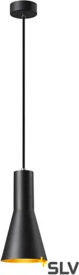 Produktbild von SLV 1002951 PHELIA 130 E27 Pendelleuchte schwarz/gold
