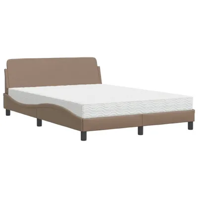 Produktbild von Bett mit Matratze "Dover" Cappuccino-Braun 140x200 cm Kunstleder