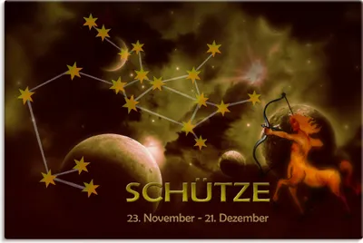 Produktbild von ARTland Leinwandbild Sternzeichen - Schütze Größe: 60x40 cm