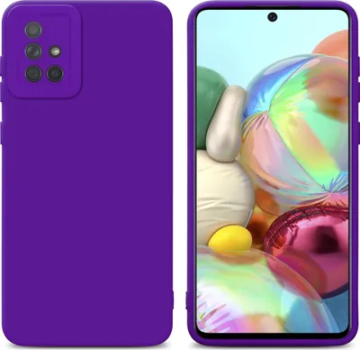 Produktbild von Cadorabo Hülle für Samsung Galaxy A71 4G Schutz Hülle in Lila TPU Silikon Etui Case Handyhülle