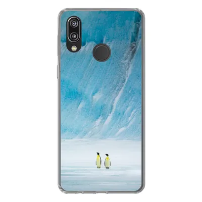 Produktbild von MuchoWow® Handyhülle Schutzhülle Hülle für Huawei P20 Lite (2020) Zwei Kaiserpinguine vor einem Eisberg Silikon Softcase Handy Hülle - Kartenhalter