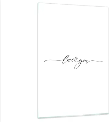 Produktbild von Bilder auf glas - Einteilig - Ich liebe dich handschriftlich - 80x120cm - Glasbilder - Wandbilder - Bilder - Wanddekoration aus Glas - Glas Bilder - Wandbild auf Glas - GPA80x120-4644
