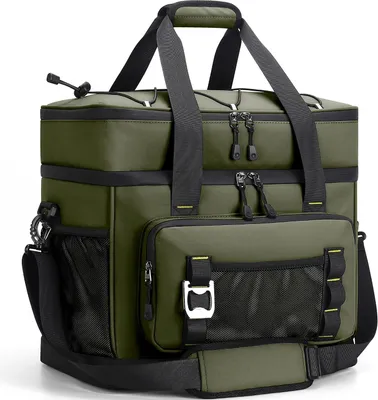 Immagine prodotto di Borsa termica da 40 litri, pieghevole, impermeabile, con isolamento a doppia parete, ideale per il campeggio