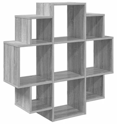 Imagen del producto de Estantería Wandregal, color Sonoma-Gris, 90 x 25 x 90 cm, fabricada en material de madera