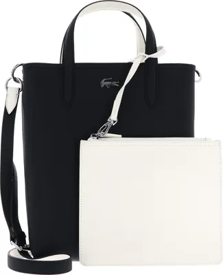 Image de LACOSTE sac à épaule Anna Vertical Shopping Bag Noir Farine