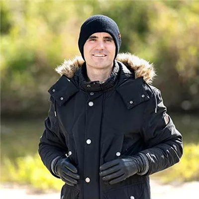 Produktbild von Herren Lederhandschuhe - Innenfutter aus 100% Wolle - Handschuh mit Smartphone-Touch-Funktion - eleganter Winterhandschuh - 100% Schaf-Nappa