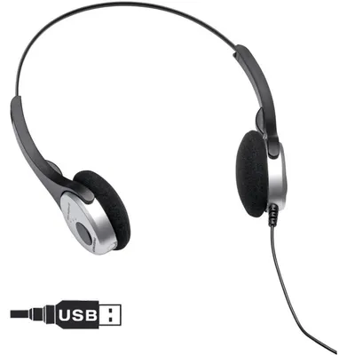 Produktbild von Grundig Digta 565, ohraufliegend, Kopfband, 95 dB, verkabelt, USB, 2,6m