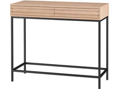 Produktbild von Cecilie - Konsolentisch mit 2 Schubladen in Eiche Spanplatte