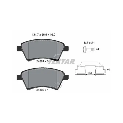 Produktbild von Textar Bremsbeläge vorne für Fiat Sedici Suzuki SX4