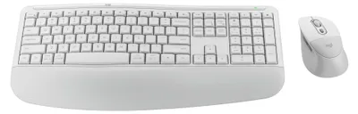 Produktbild von Logitech Signature Comfort Plus Combo MK880, Kabellos, RF Wireless + Bluetooth, Plunger key switch, QWERTZ, Weiß, Maus enthalten