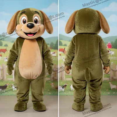 Produktbild von Olivegrüner, MASTICOT bezaubernder Hunde-Maskottchen-Anzug