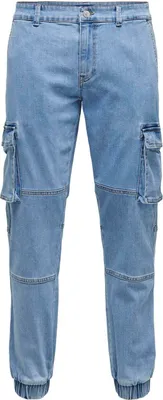 Produktbild von ONLY & SONS Jeans Tapered Fit mit Cargotaschen Freizeitjeans Größe: 28W / 30L