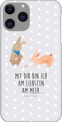 Produktbild von Mr. & Mrs. Panda Iphone 11 Pro Handyhülle Hasen Muschel - Grau Pastell - Geschenk, Strand, BFF, Handy Case, Meer, Muttertag, Premium Kunststoff, Beste Freundin