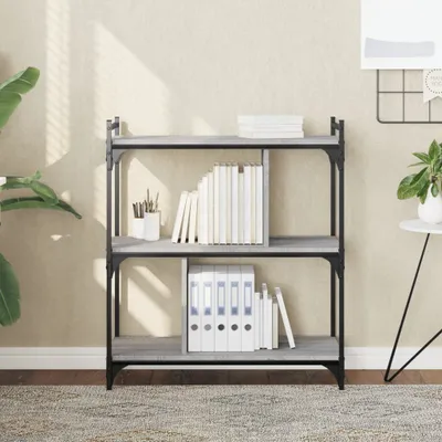 Immagine prodotto di Maison Exclusive - Libreria 3 ripiani Grigio Sonoma 76x32x88 cm Materiale ligneo